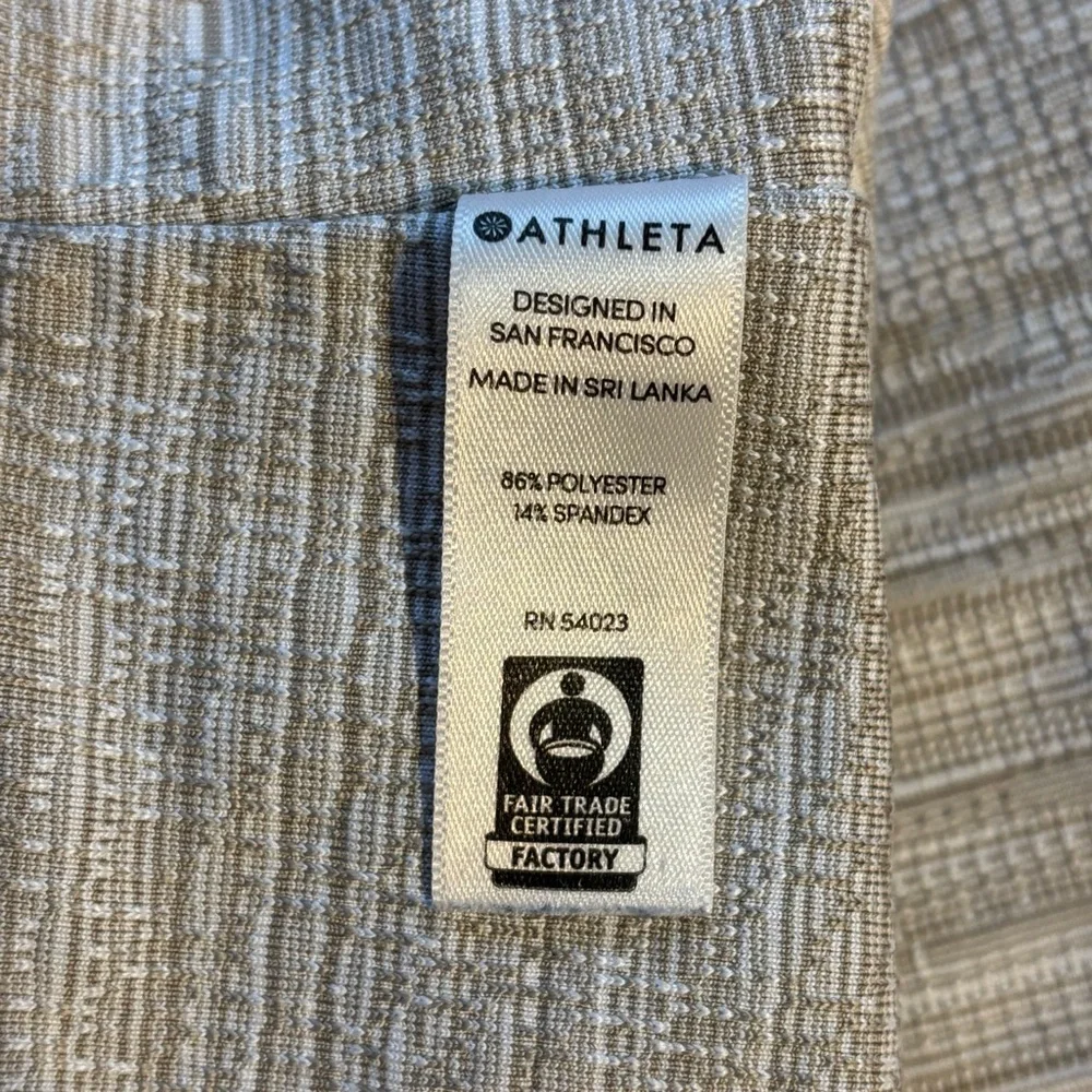 Athleta High Rise Jacquard Chaturanga Tight Grey White Size M EUC - Picture 5 of 5